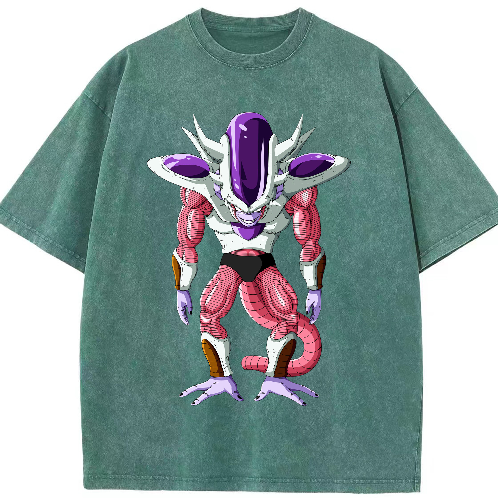 （画像用） ドラゴンボール フリーザ DRAGON BALL Frieza 綿100% ヴィンテージ風 半袖Tシャツ（フロントプリント）